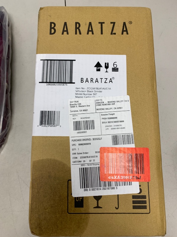 Photo 1 of Baratza Virtuoso+ Coffee Grinder ZCG587BLK, Black