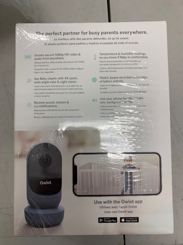 Photo 1 of Owlet Cam 2 - Smart Baby Monitor Camera - Stream Secure HD Video and Audio with Night Vision, 4X Zoom, Wide Angle View and Sound, Motion and Cry Notifications - Bedtime Blue