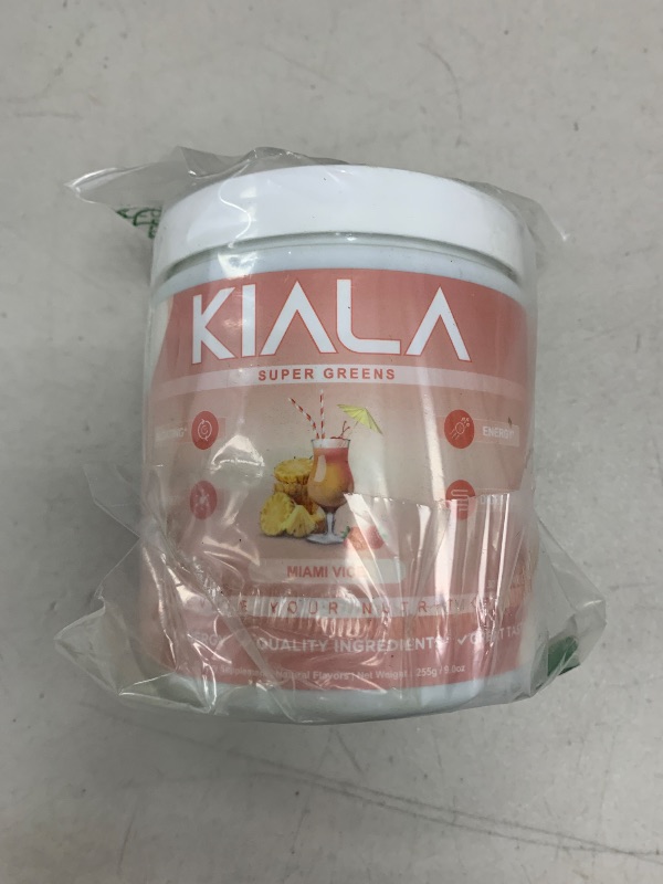 Photo 1 of Kiala Nutrition Super Greens, Organic Greens Powder with Spirulina & Chlorella for Digestion, Gut Health, Immunity & Energy, Gluten Free, Vegan, Daily Support for Women, Miami Vice Flavor, 30 Servings