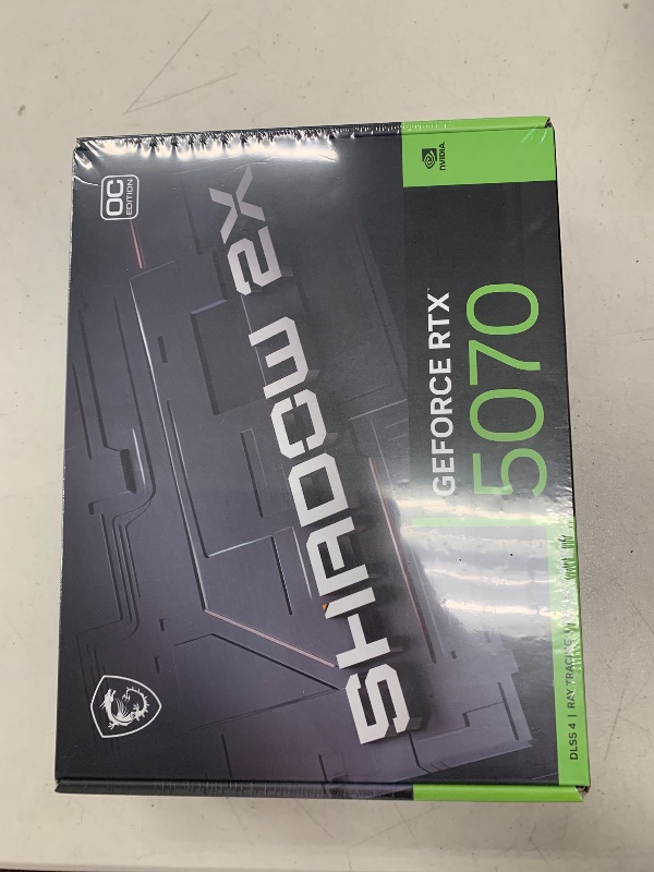 Photo 1 of MSI Gaming RTX 5070 12G Shadow 2X OC Graphics Card (12GB GDDR7, 192-bit, Extreme Performance: 2557 MHz, DisplayPort x3 2.1a, HDMI 2.1b, NVIDIA Blackwell Architecture)