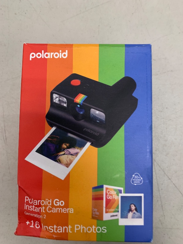 Photo 1 of Polaroid Go Generation 2 - Mini Instant Camera + Film Bundle (16 Photos Included) - Black (6280)