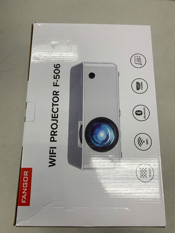 Photo 1 of FANGOR 1080P HD Projector, WiFi Bluetooth Projectors, Max 230” Projection Screen Portable Home Theater Video Movie Proyector With Tripod, Compatible with HDMI, USB, Laptop, iOS & Android Phone