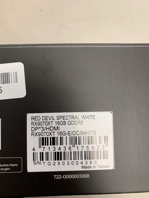 Photo 1 of PowerColor Red Devil Spectral White AMD Radeon RX 9070 XT 16GB GDDR6