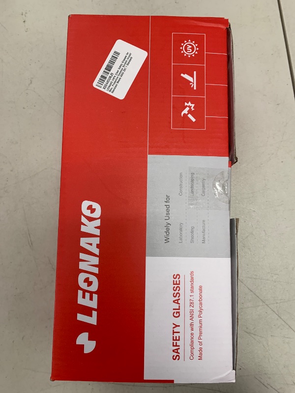 Photo 1 of LEONAKO 24PK Clear Safety Glasses for Men, Protective Eyewear Scratch Impact Resistant Meets ANSI Z87.1 Standard