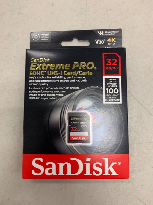 Photo 1 of Sandisk Extreme Pro Flash Memory Card (SDSDQXP-032G-A46A)