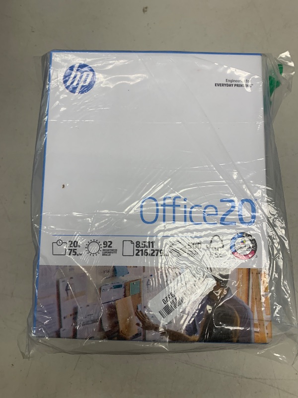 Photo 1 of HP Printer Paper | 8.5 x 11 Paper | Office 20 lb | 3 Ream Case - 1500 Sheets | 92 Bright | Made in USA - FSC Certified | 112090C, White