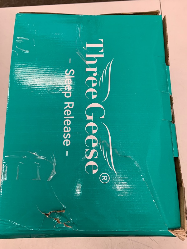 Photo 1 of Three Geese Pinch Pleat Waterfowl Feathers and Down Comforter Palatial King Size Duvet Insert,750+ Fill Power,1200TC 100% Cotton, Premium All Seasons Aqua-Sky Warm Hotel Comforter with 8 Tabs.