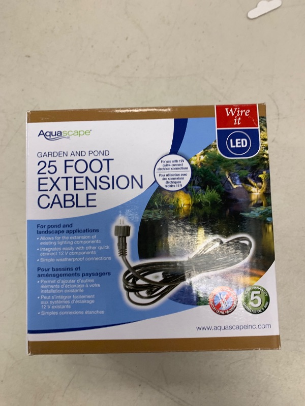 Photo 1 of Aquascape 98998 2-Prong Low Voltage Extension Cable with Quick-Connect, 1-Outlet, Black