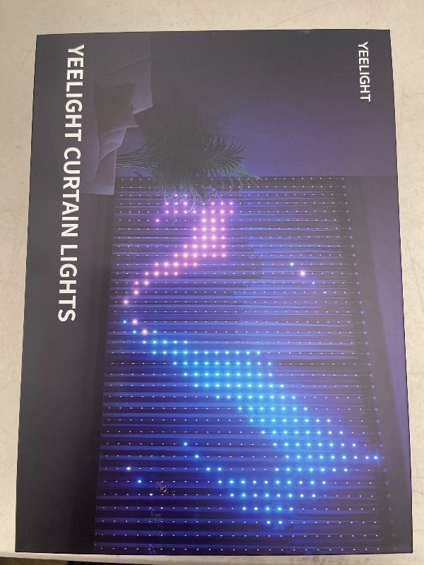 Photo 1 of YEELIGHT Smart Curtain Lights, 5x6.5 Ft, 475 LEDs, APP Control, 100+ DIY Graffiti, 20+ GIF Scene Modes, RGB Dynamic String Lights for Bedroom, Holidays, Wall/Room Decorations, Bluetooth Connected