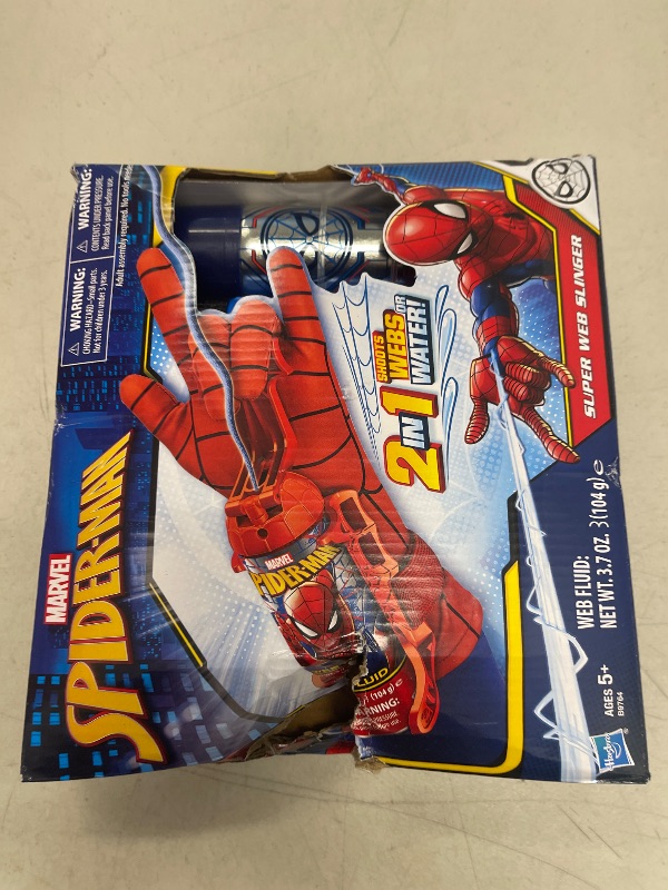 Photo 1 of Marvel Spider-Man Super Web Slinger, 2-In-1 Shoots Webs or Water, Web Shooter Toy, Role-Play Toys, 5 Year Old Boys and Girls and Up (Amazon Exclusive)
