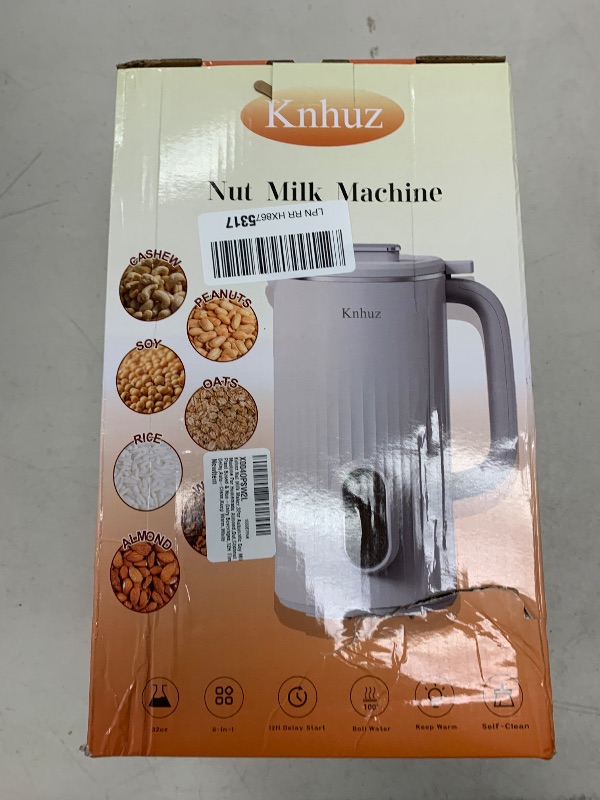 Photo 1 of Kuhuz Nut Milk Maker,32oz Automatic Soy Milk Machine For Homemade Almond,Oat,Coconut Plant Based & Non-Dairy Beverages,12H Time Delay,Auto-Clean,Keep Warm,White