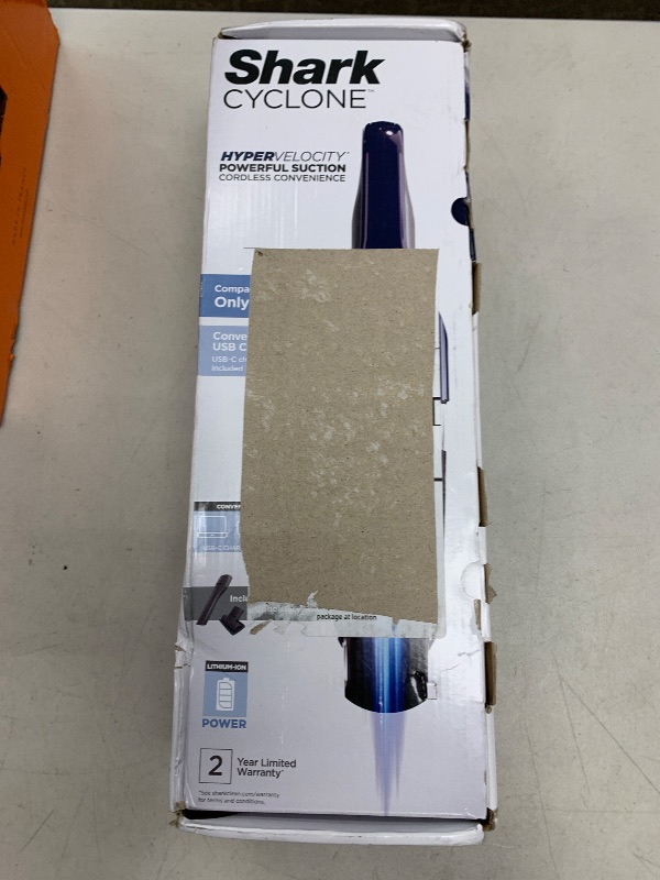 Photo 1 of Shark Cyclone PET Handheld Vacuum with 8" Crevice Tool, HyperVelocity Suction, Navy Blue/Grey, CH701