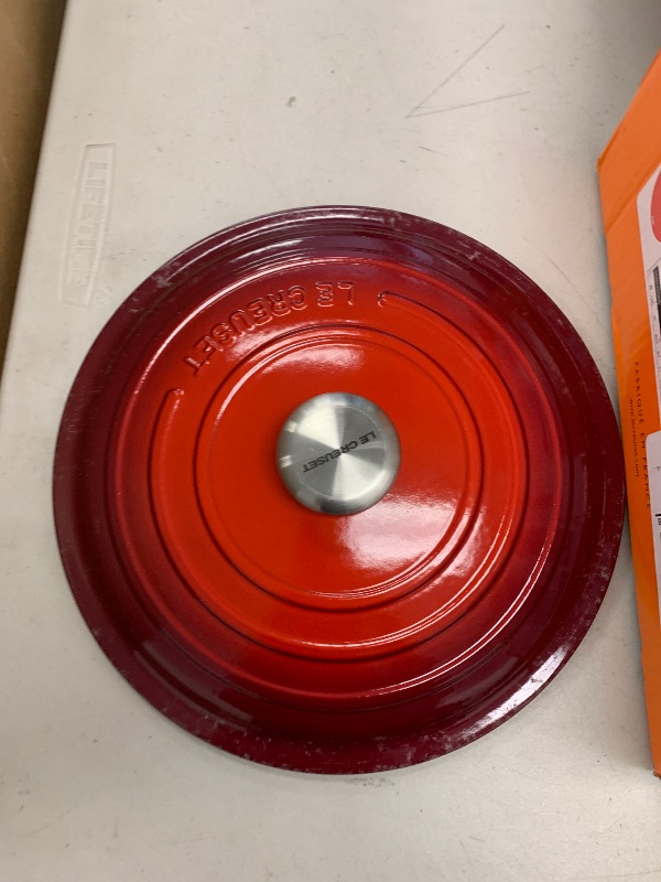 Photo 1 of Le Creuset Enameled Cast Iron Signature Round Dutch Oven, 7.25 qt., Cerise