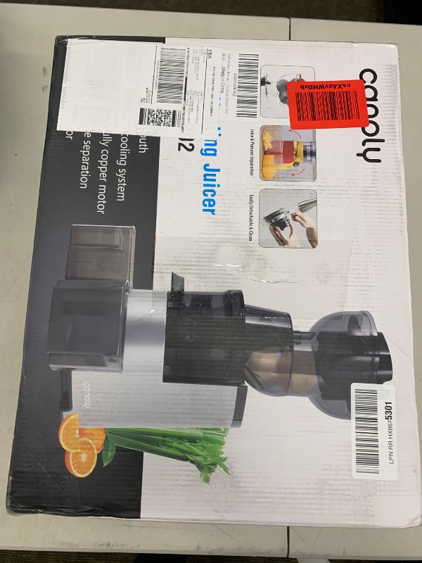 Photo 1 of Cold Press Juicer, Masticating Machines with 5.4" Extra Large Feed Chute Fit Whole Fruits & Vegetables Easy Clean Self Feeding Effortless for Batch Juicing, High Juice Yield