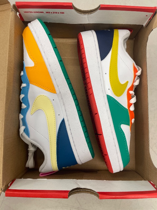 Photo 1 of Nike Court Borough Low Recraft Big Kids' Shoes (FQ8373-902, Multi-Color/Multi-Color) Size 4.5