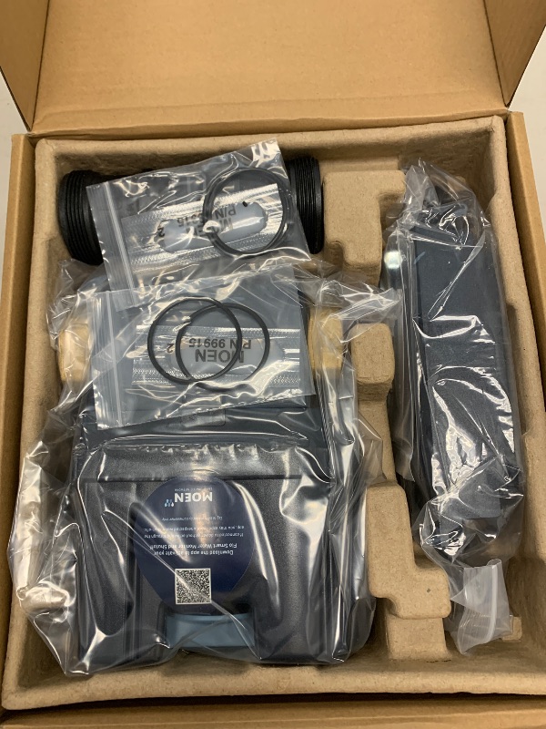 Photo 1 of Moen Flo Smart Water Monitor and Automatic Shutoff Sensor, Wi-Fi Connected Water Leak Detector for 1-1/4-Inch Diameter Pipe, 900-002