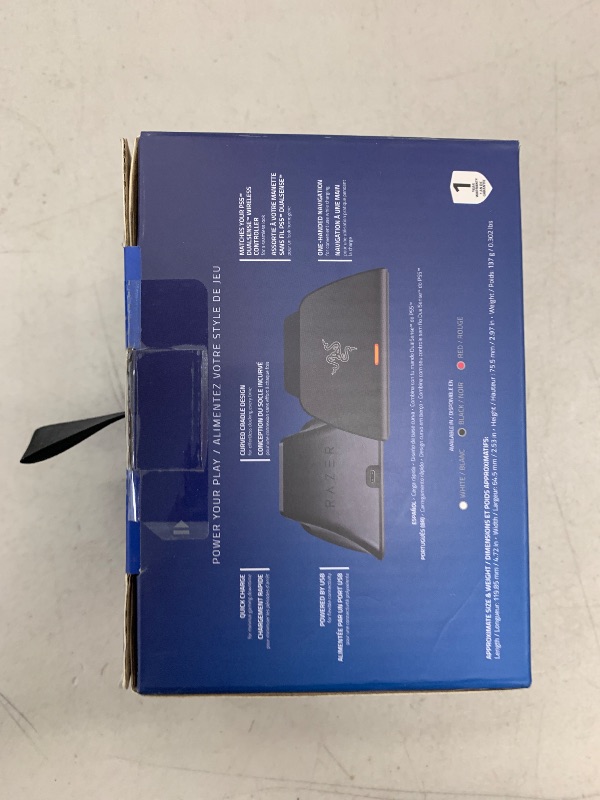Photo 1 of Razer Quick Charging Stand for PlayStation 5: - Curved Cradle Design - Matches PS5 DualSense Wireless Controller - One-Handed Navigation - USB Powered - Black (Controller Sold Separately)