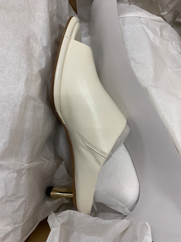 Photo 1 of Vince Womens Ezzy Slide Sandal Milk White Leather 6 M