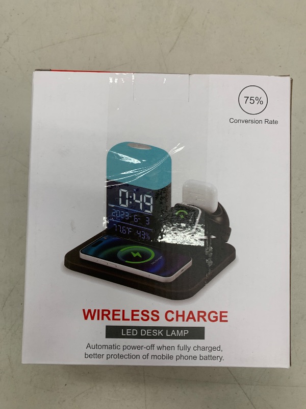 Photo 1 of Wireless Charger for iPhone - 9 in 1 Charging Station for Multiple Devices Apple: Fast Wireless Charging Stand Dock for iPhone 16 15 14 13 12 Pro Max Watch Airpods (30W GaN Charger Included)- Darkgray