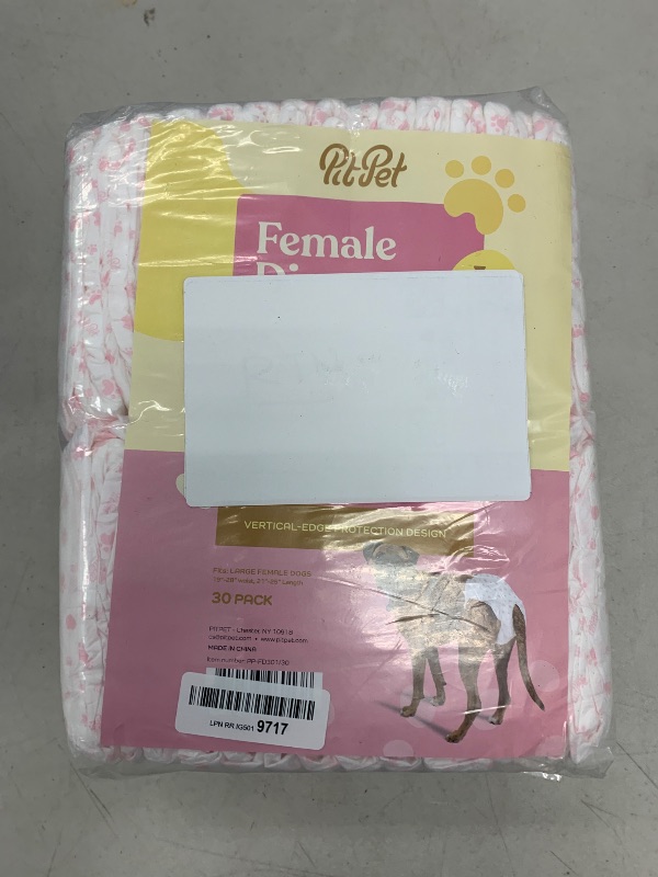 Photo 1 of Comfortable Female Dog Diapers - 24-Pack Super Absorbent Disposable Doggie Diapers - FlashDry Gel Technology & Wetness Indicator - Leakproof Diapers for Dogs in Heat, Excitable Urination, Incontinence
