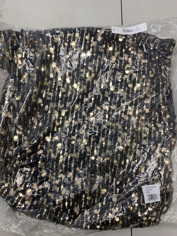 Photo 1 of Trina Turk Women's High Neck Sequin Gown, Black/Gold