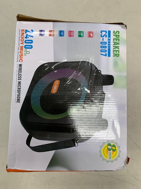 Photo 1 of Karaoke Machine, Portable Bluetooth Karaoke Speaker for Kids Adults, Unique Singing Machine with Two Wireless Microphones Storage Hole, Ideal Gifts for Girls Boys