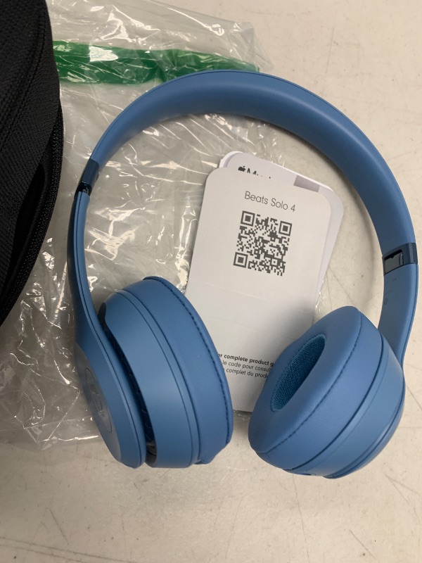 Photo 1 of Beats Solo 4 - Wireless Bluetooth On-Ear Headphones, Apple & Android Compatible, Up to 50 Hours of Battery Life - Slate Blue