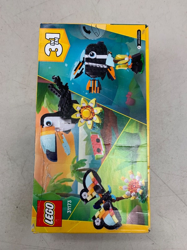 Photo 1 of LEGO Creator 3 in 1 Wild Animals: Tropical Toucan Building Toy for Kids- Jungle Building Blocks & Learning Toy for Girls & Boys, Ages 7+ - Build 3 Animal Toys in 1 Set - Gift for Birthdays - 31173