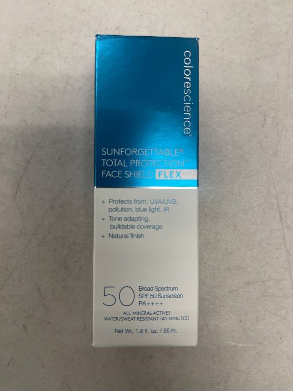 Photo 1 of Colorescience 50 to 70 SPF Total Protection Face Shield Flex SPF 50, Zinc Oxide Formula, Tan, 1.8 fl. oz.