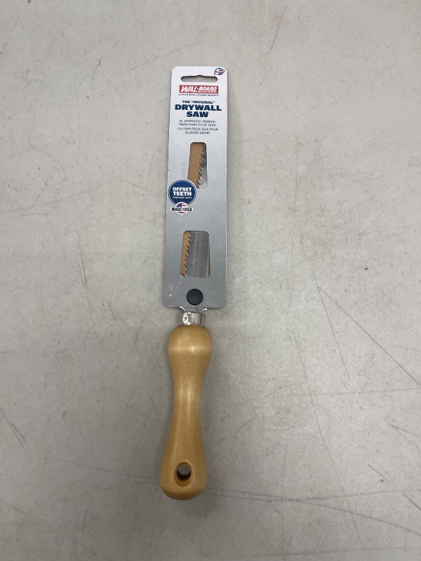 Photo 1 of WAL-BOARD TOOLS Marshalltown Original Drywall Saw, High - Carbon Steel Blade, Chisel Point, Aggressive Tooth Design, Durable Wood Handle, 004-001