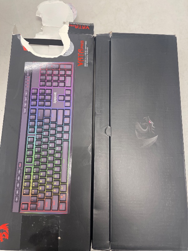 Photo 1 of Redragon K580 PRO Wireless RGB Gaming Keyboard, 3-Modes 104 Keys Mechanical Keyboard w/Hot-Swap Socket, Dedicated Media Controls & Onboard Macro Recording, Linear Red Switch