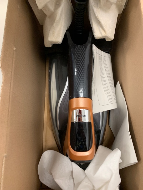Photo 1 of Rowenta Iron, Steam Force Pro Steam Iron for Clothes 1850 watts, 5 presets Smart Screen, Stainless Steel Soleplate, High-Efficiency Handheld Ironing, Black Copper, DW9580