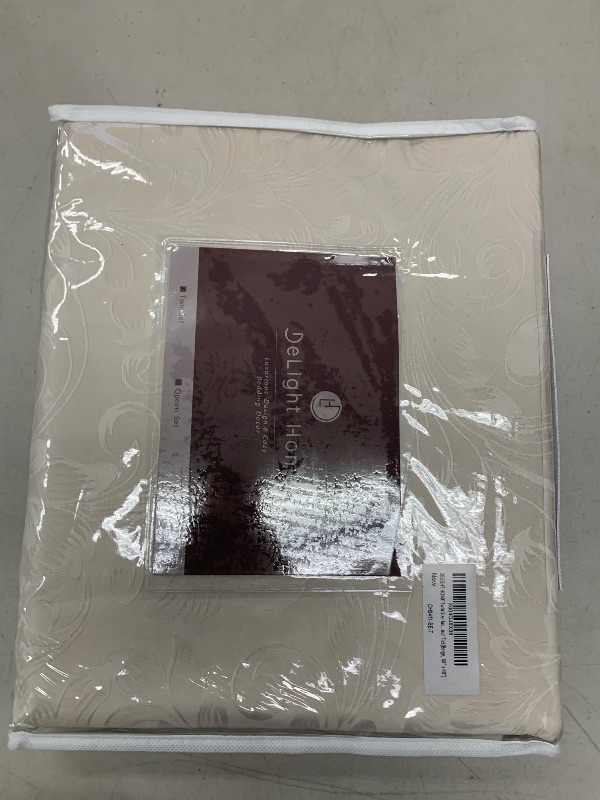 Photo 1 of DELIGHT HOME Taupe Duvet Cover Twin Size - Jacquard Twin Duvet Cover Set with 1 Pillow Shams, 8 Corner Ties and 7 Buttons, 2 Pieces Breathable Textured Bedding Set for All Seasons, 68" x 90"