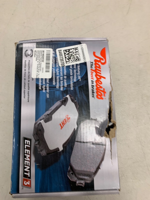 Photo 1 of Raybestos Element3 EHT™ Automotive Replacement Front Brake Pad for Selected 2013-2022 Honda Accord, 2016-2022 Honda HR-V (EHT1654H)