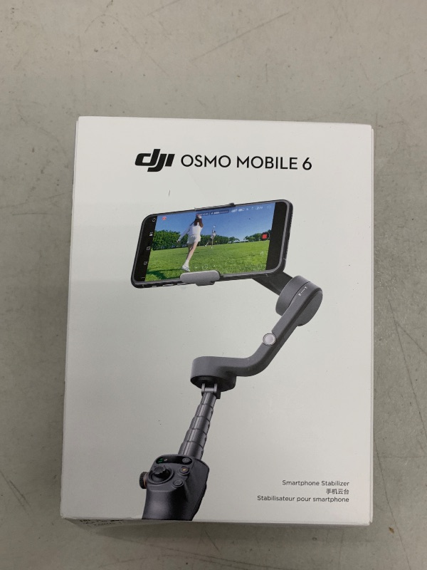 Photo 1 of DJI Osmo Mobile 6 Gimbal Stabilizer for Smartphones, 3-Axis Phone Gimbal, Built-In Extension Rod, Object Tracking, Portable and Foldable, Vlogging Stabilizer, YouTube TikTok, Slate Gray