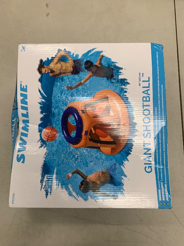 Photo 1 of SWIMLINE Inflatable Pool Basketball Hoop Floating Or Poolside Game Giant Shootball Multiple Scoring Ports For Kids & Adults Swimming Splash Hoops With Water Basketball Pools Toy Outdoor Summer Hoops