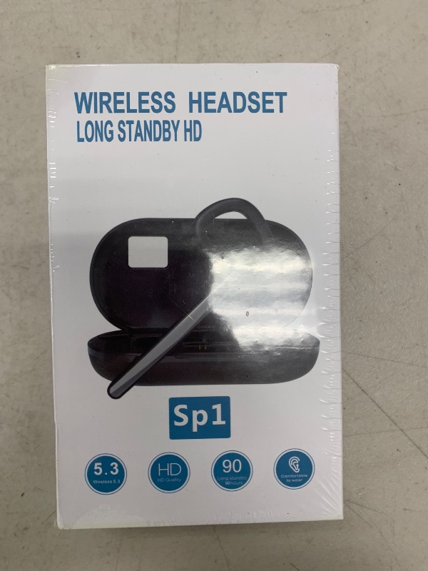 Photo 1 of TERUNSOUl Bluetooth Headset V5.3, Wireless Bluetooth Earpiece with 600mAh Charging Case, 110H Playtime, Hands Free Headset for Cell Phone and Computer with Built-in Microphone for Work Trucker Office