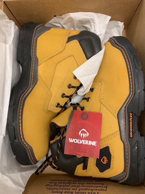 Photo 1 of Wolverine Men's Raider DuraShocks Insulated 6 Inch Soft Toe Construction Boot, Wheat, 11.5