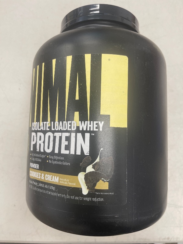 Photo 1 of Animal Whey Protein Isolate Powder, Cookies & Cream | 4 Lbs
