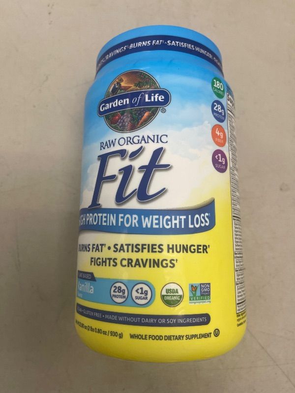 Photo 1 of Garden of Life Raw Organic Fit Vanilla High Protein Shake, Vanilla - 32.2 oz can