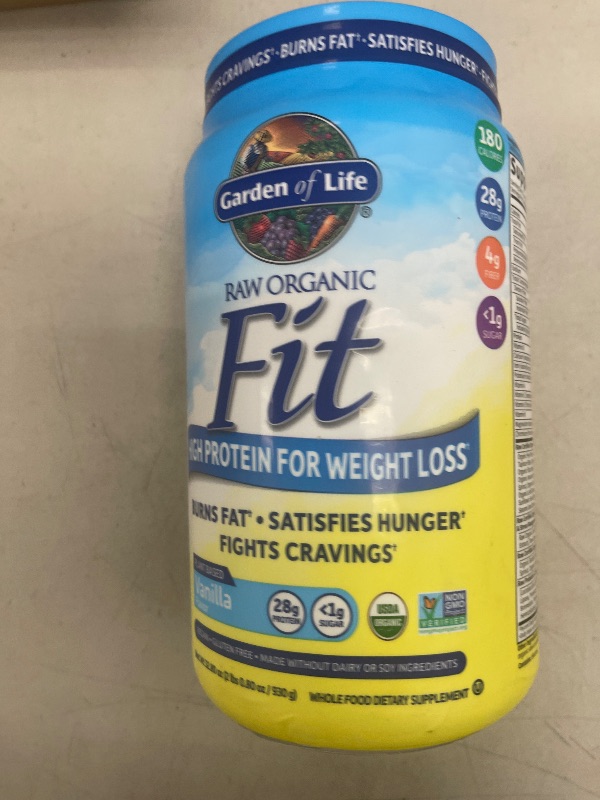 Photo 1 of Garden of Life Raw Organic Fit Vanilla High Protein Shake, Vanilla - 32.2 oz can