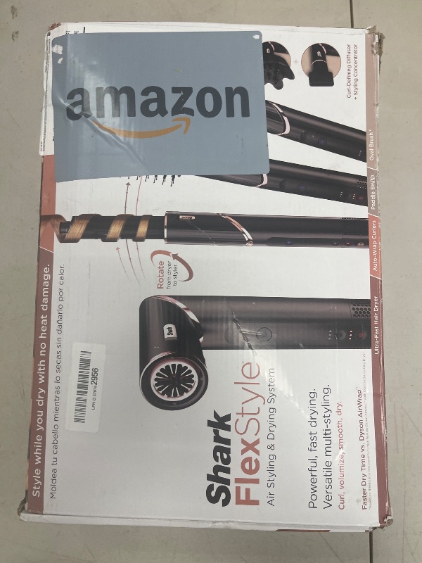 Photo 1 of Shark Hair Dryer | FlexStyle Hair Styling System | Portable & Powerful Blow Dryer Brush | Hair Curler & Volumizer | 6 Styling Tools Included | Best for All Hair Types | Black | HD440BK