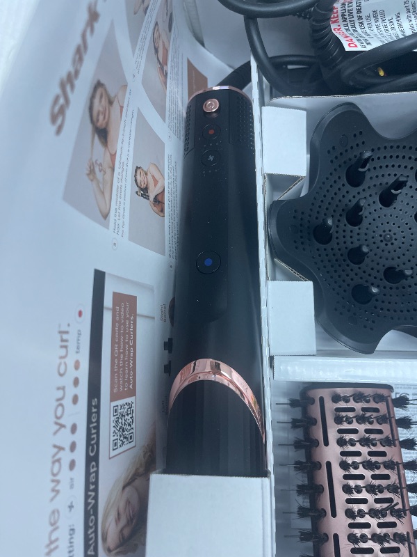 Photo 1 of Shark Hair Dryer | FlexStyle Hair Styling System | Portable & Powerful Blow Dryer Brush | Hair Curler & Volumizer | 6 Styling Tools Included | Best for All Hair Types | Black | HD440BK