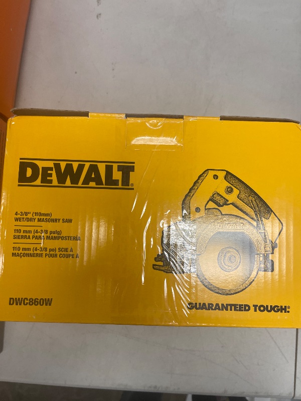 Photo 1 of DEWALT Wet Tile Saw, Masonry, 4-3/8-Inch (DWC860W)