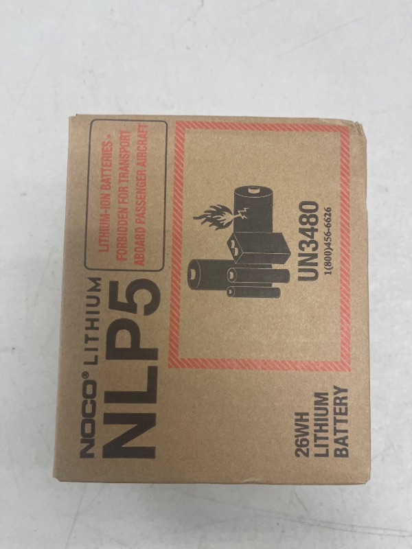Photo 1 of NOCO Lithium NLP5: Ultra-Light 12V Lithium Powersport Battery – Group 5 – 2Ah – 250A Start Power – Intelligent BMS – UL Certified