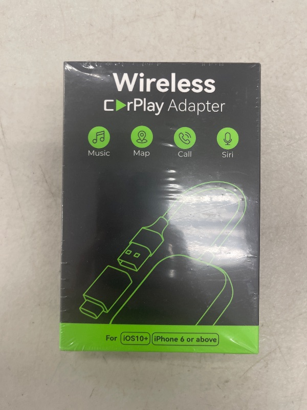 Photo 1 of Wireless CarPlay Adapter for Apple iPhone, Converts Factory Wired CarPlay to Wireless CarPlay 2024 Upgrade Plug & Play Auto Connect Fast Easy Use for Cars from 2017 & iPhone iOS Dark Black