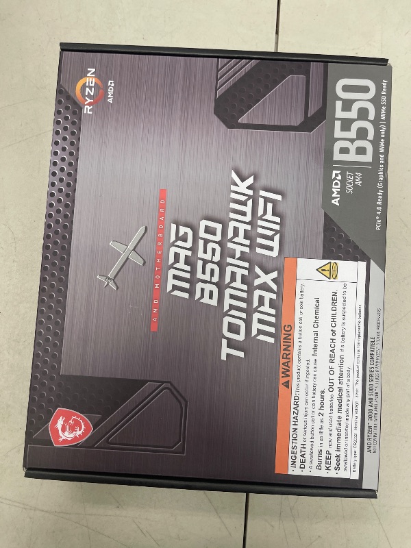 Photo 1 of MSI MAG B550 Tomahawk MAX WiFi Gaming Motherboard (AMD Ryzen 5000 Series, AM4, DDR4, PCIe 4.0, SATA 6Gb/s, M.2, USB 3.2 Gen 2, HDMI/DP, Wi-Fi 6E, Bluetooth 5.2, 2.5Gbps LAN, ATX)