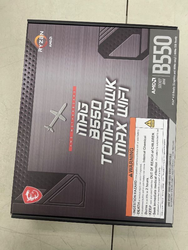 Photo 1 of MSI MAG B550 Tomahawk MAX WiFi Gaming Motherboard (AMD Ryzen 5000 Series, AM4, DDR4, PCIe 4.0, SATA 6Gb/s, M.2, USB 3.2 Gen 2, HDMI/DP, Wi-Fi 6E, Bluetooth 5.2, 2.5Gbps LAN, ATX)