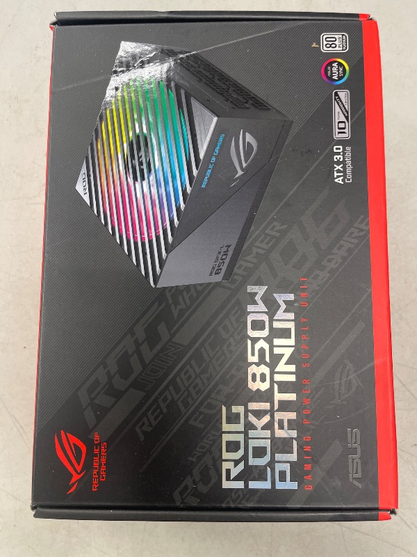 Photo 1 of ASUS ROG Loki SFX-L 750W Platinum (Fully Modular Power Supply, 80+ Platinum, Lambda A Certified, 120mm PWM ARGB Fan, Aura Sync, ATX 3.0 Compatible, PCIe 5.0 Ready, 10 Year Warranty)