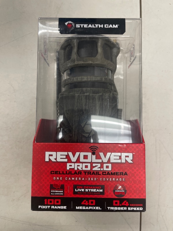 Photo 1 of Stealth Cam Revolver Pro 2.0 360° Cellular Camera 40MP, 1-6 Zone On-Demand and Live View, 0.4 Sec Trigger, Built in Memory, HD Photo and Video